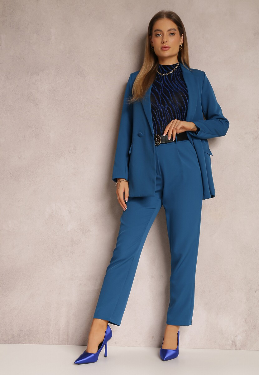 Granatowe Spodnie Regular Namam