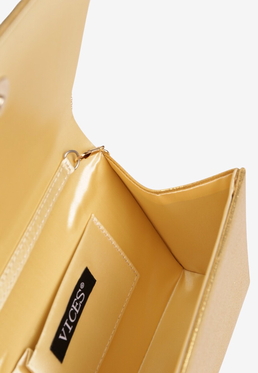 Szampańska Torebka Kopertówka Vices z Rączką Zdobiona Cyrkoniami Nemollia