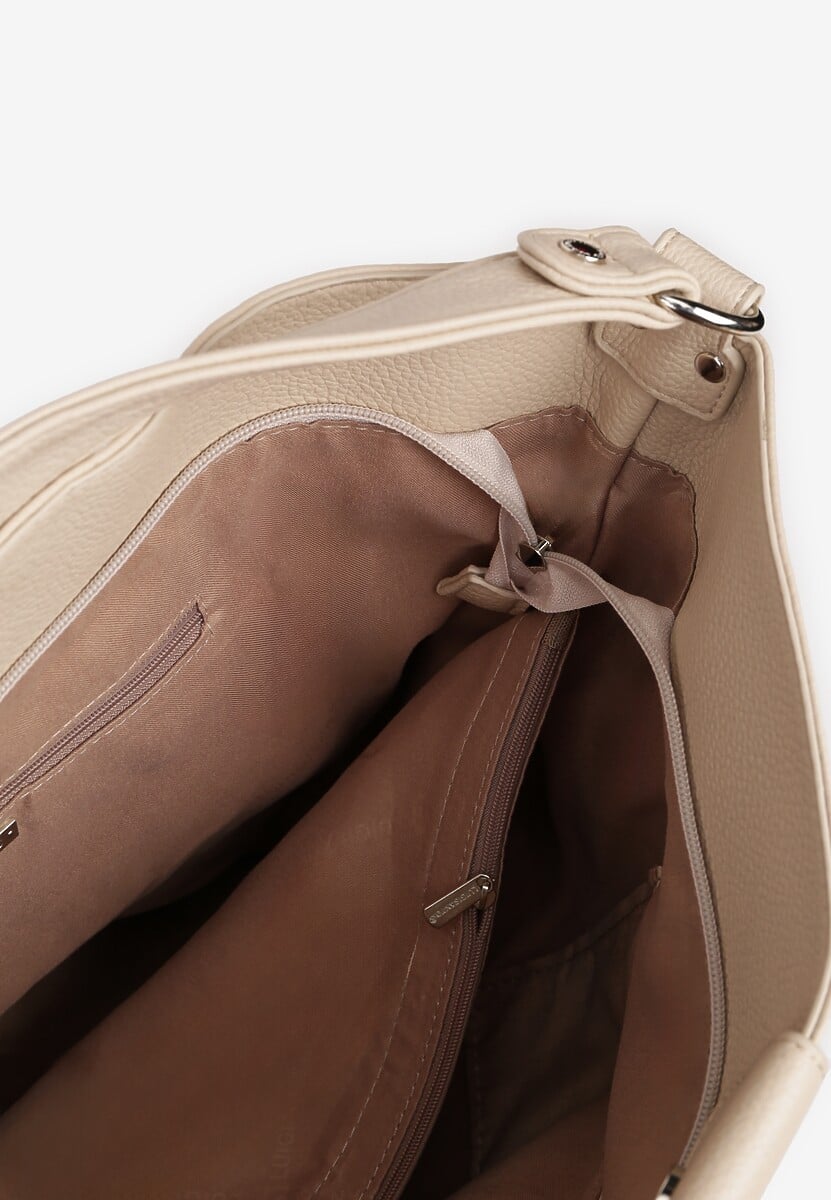 Beżowa Torebka Hobo z Regulowanym Paskiem Crossbody Tenovesa