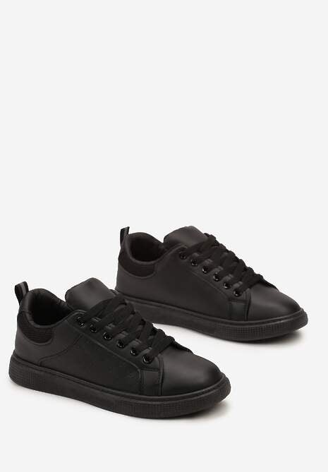 Czarne Sznurowane Sneakersy Vilimea