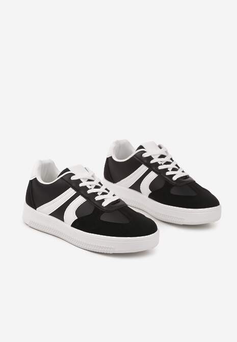 Czarne Sneakersy Klasyczne Tenisówki Setinora