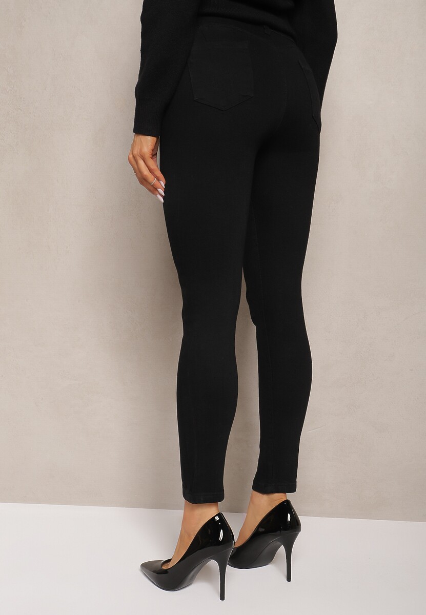 Czarne Jeansy z Efektem Push-Up Skinny Fortoria