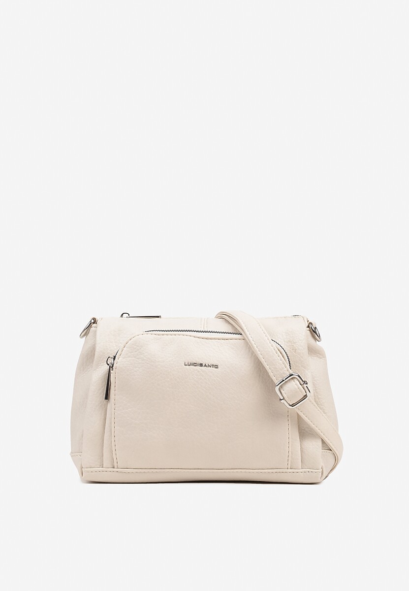 Czarna Torebka Typu Listonoszka z Zasuwaną Kieszenią z Przodu Izelia