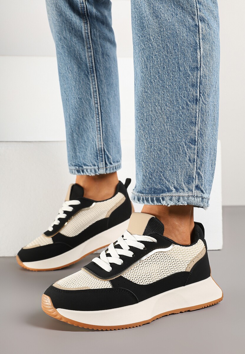 Różowe Sneakersy Ozdobione Geometrycznym Motywem Calgis