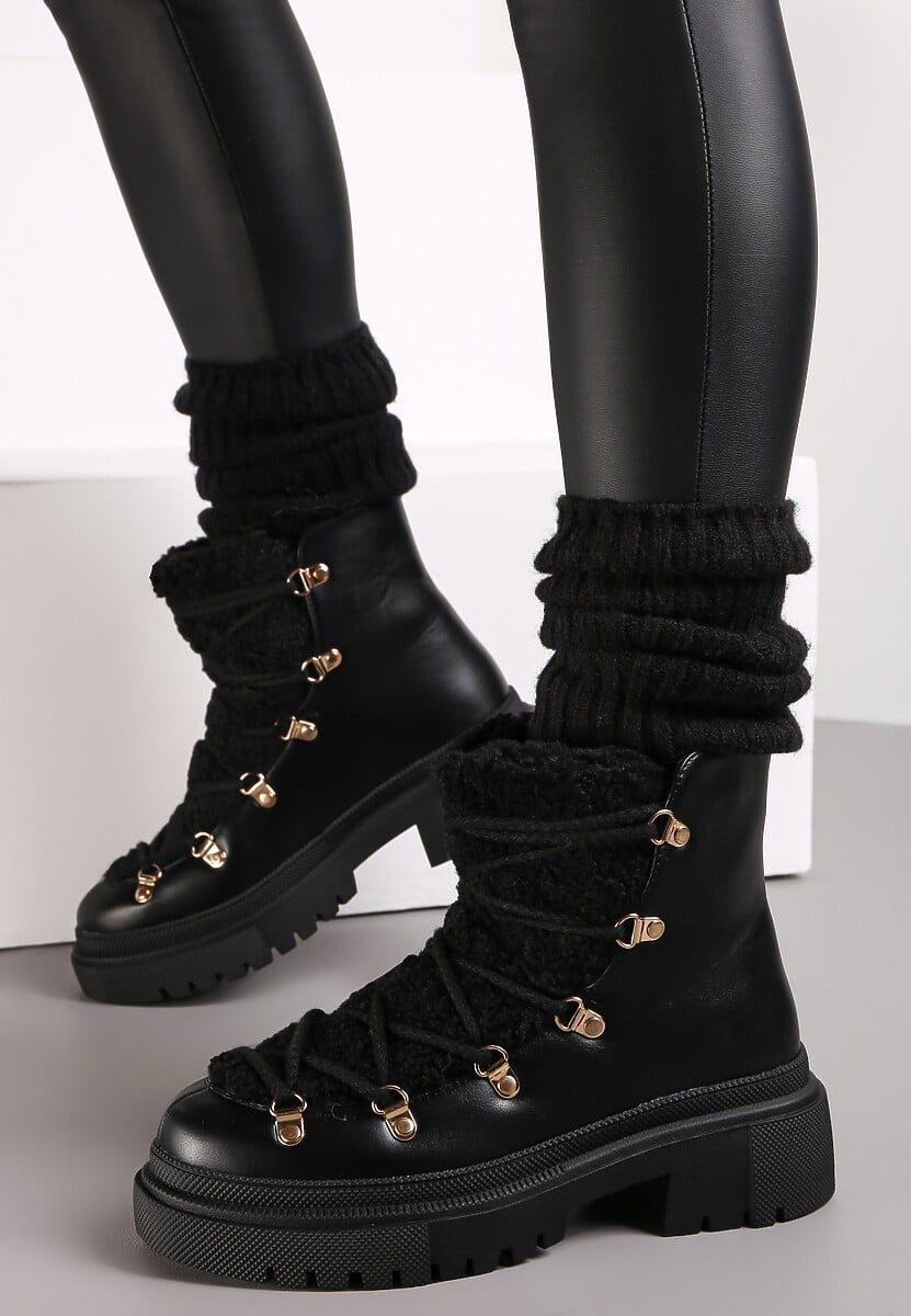 Czarne Traperki Venantia