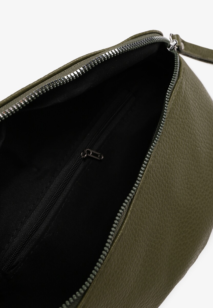 Zielona Nerka z Materiałowym Paskiem w Mozaikowe Wzorki Delavinea