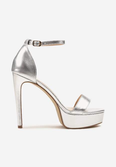 Srebrne Szpilki na Platformie w Klasycznym Stylu Addsea