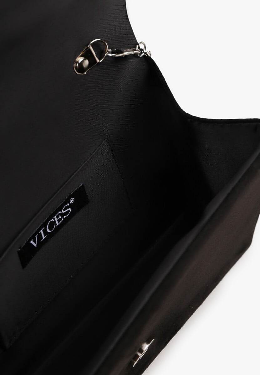 Czarna Torebka Kopertówka Vices z Marszczeniem Adeslia