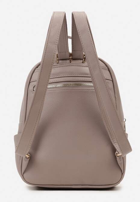 Ciemnoszary Mały Plecak w Stylu Casual z Imitacji Skóry Arxena