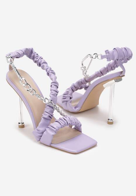Fioletowe Sandały Thesanthe