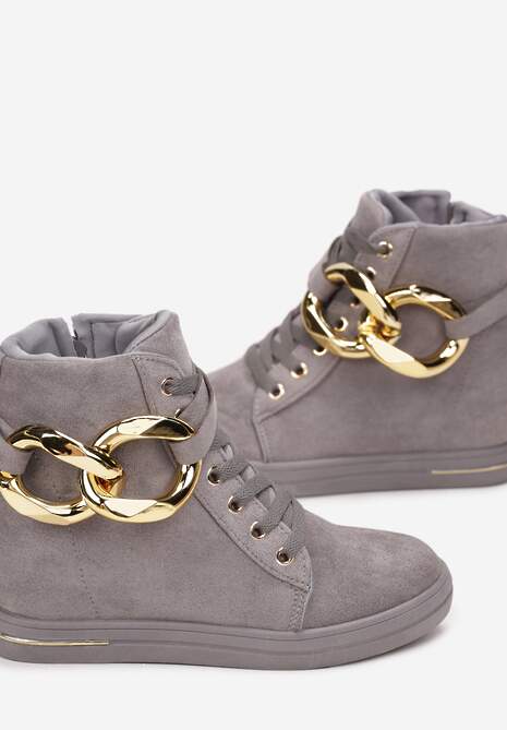 Szare Botki na Ukrytym Koturnie z Łańcuchem Mavenro