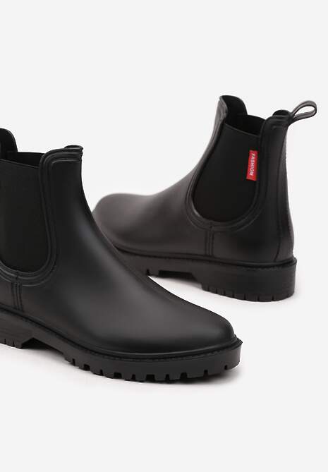 Czarne Kalosze z Elastyczną Wstawką Erlexia