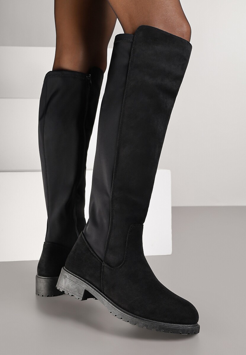 Czarne Kozaki Vices Typu Muszkieterki Anlave