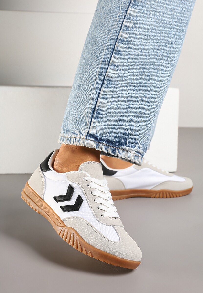 Czarne Sneakersy Typu Kultowe Tenisówki Zdobione Przeszyciami Naporae