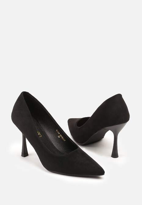 Czarne Szpilki Vices z Wkładką ze Skóry Naturalnej Gioriane