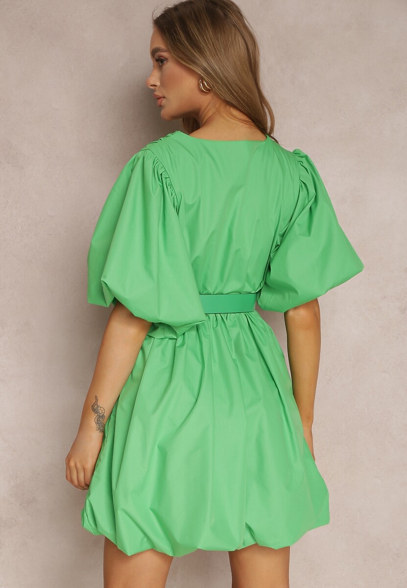 Zielona Sukienka z Paskiem Galale