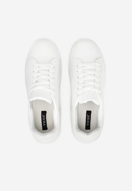 Białe Sneakersy na Niskiej Platformie w Klasycznym Stylu Lucid Dream