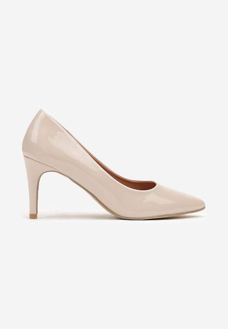 Beżowe Czółenka na Szpilce w Klasycznym Stylu Naolita