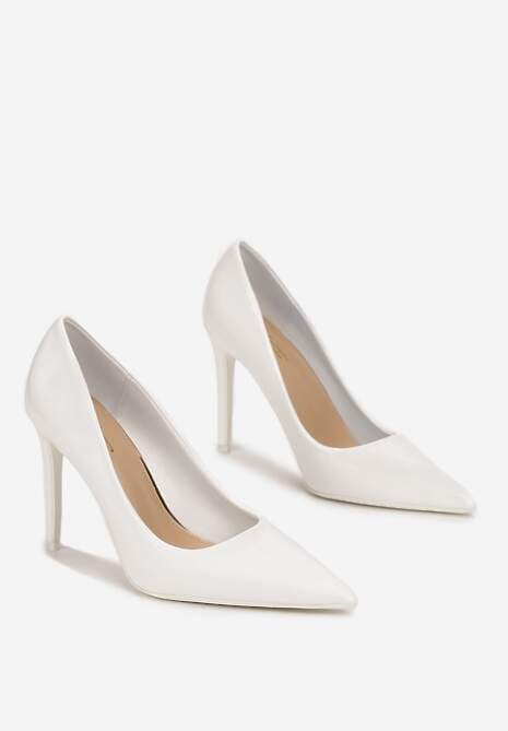 Białe Klasyczne Szpilki ze Szpiczastym Noskiem Rtivime