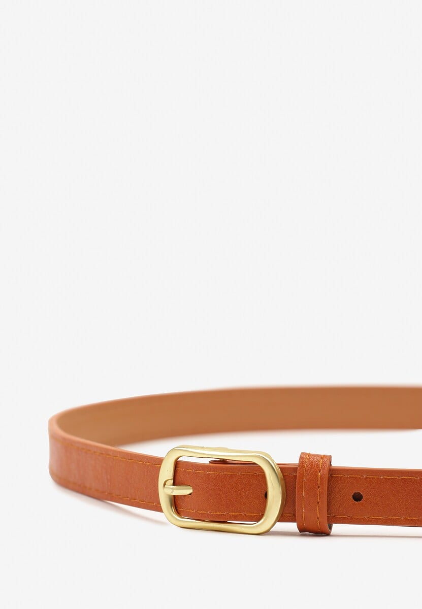Jasnobrązowy Pasek Ozdobiony Klamrą Mevenia