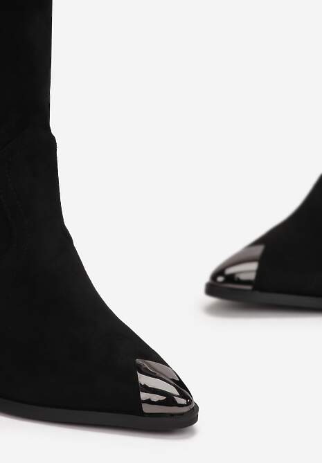 Czarne Botki Fronie