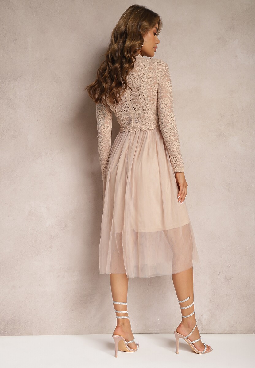 Beżowa Sukienka Aeznessa