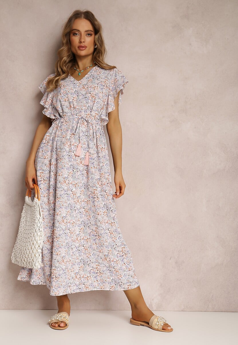 Różowo-Jasnoszara Sukienka Ceekey