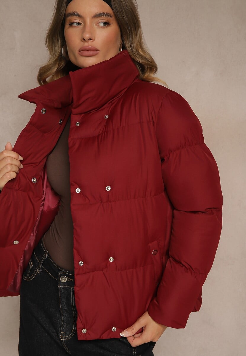 Jasnobeżowa Pikowana Kurtka na Napy Elriona