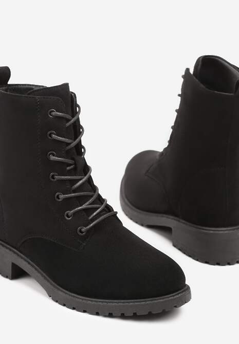 Czarne Klasyczne Botki Workery Morienne