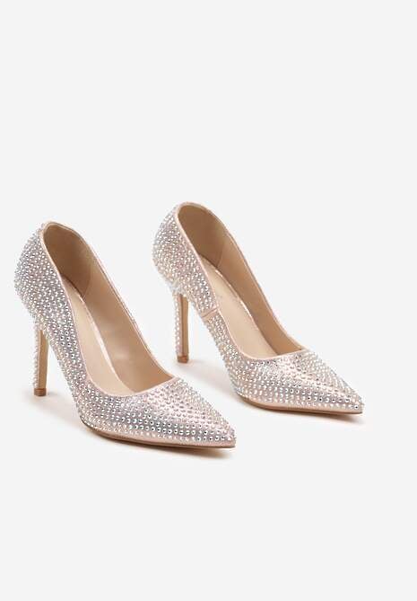 Szampańskie Szpilki w Eleganckim Stylu Wykończone Cyrkoniami Iladea