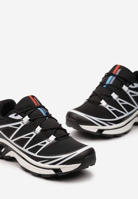 Czarne Sneakersy z Ozdobnymi Wstawkami i Ściąganą Gumką Aineri