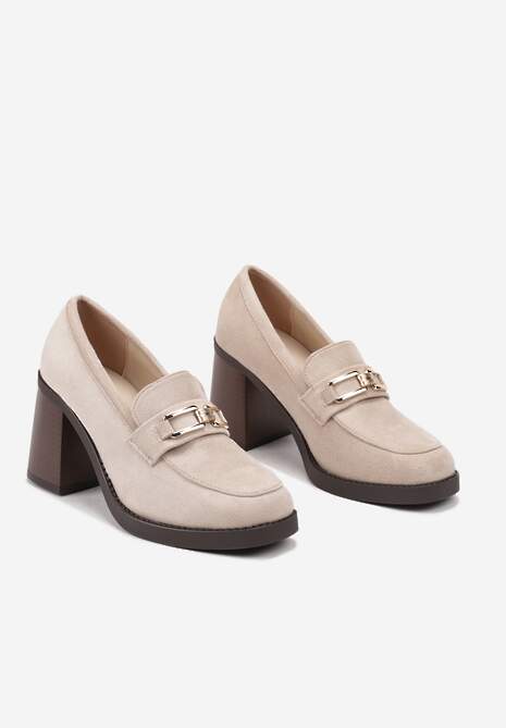 Beżowe Półbuty Velonna