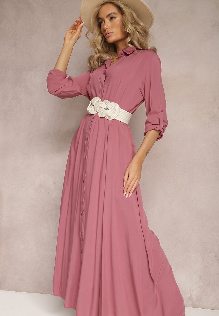 Jasnobeżowa Sukienka Hillcrest