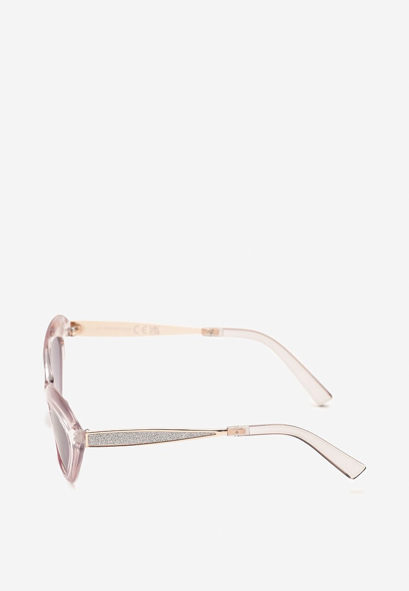 Jasnoróżowe Okulary Przeciwsłoneczne o Kocim Kształcie z Filtrem UV Nirivna