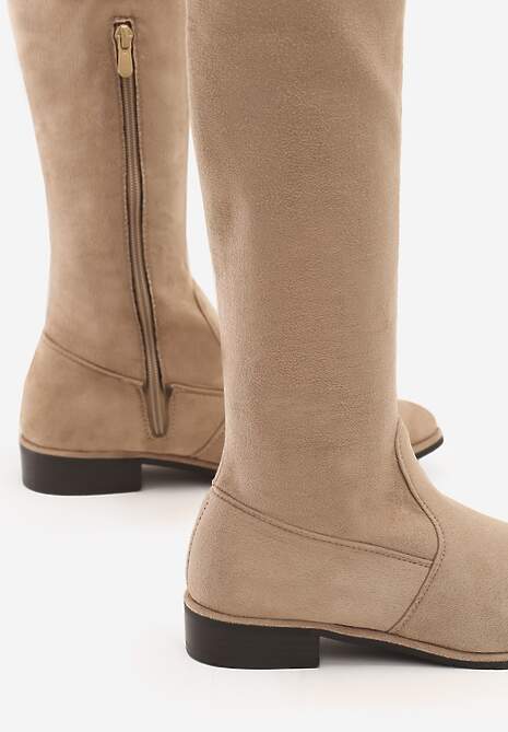 Beżowe Kozaki Sorry Not Sorry