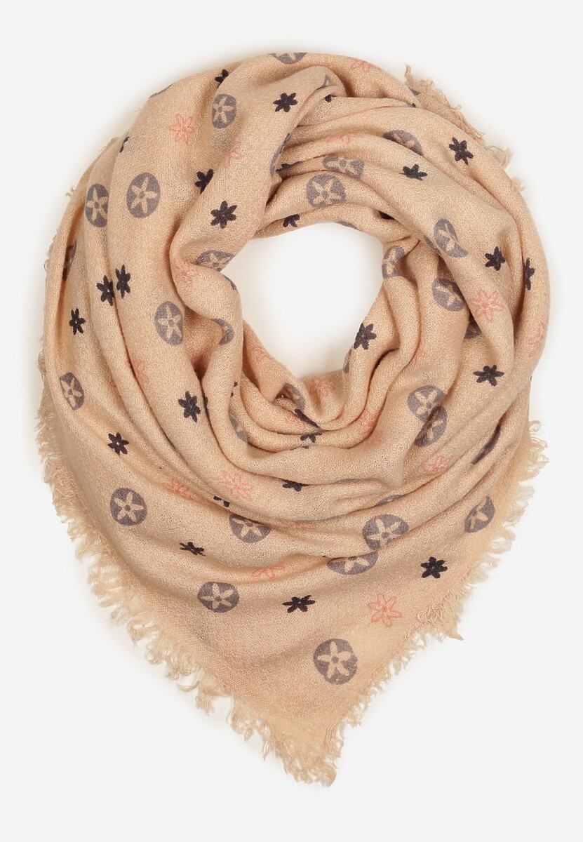 Różowy Szalik z Geometrycznym Motywem Nomida