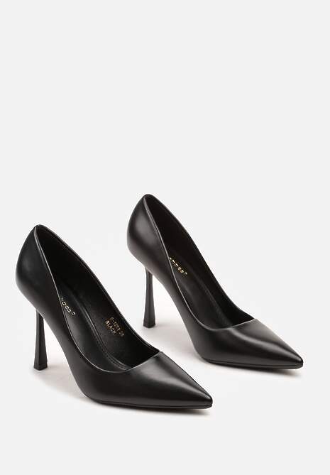 Czarne Szpilki w Eleganckim Stylu ze Szpiczastym Noskiem Galadi