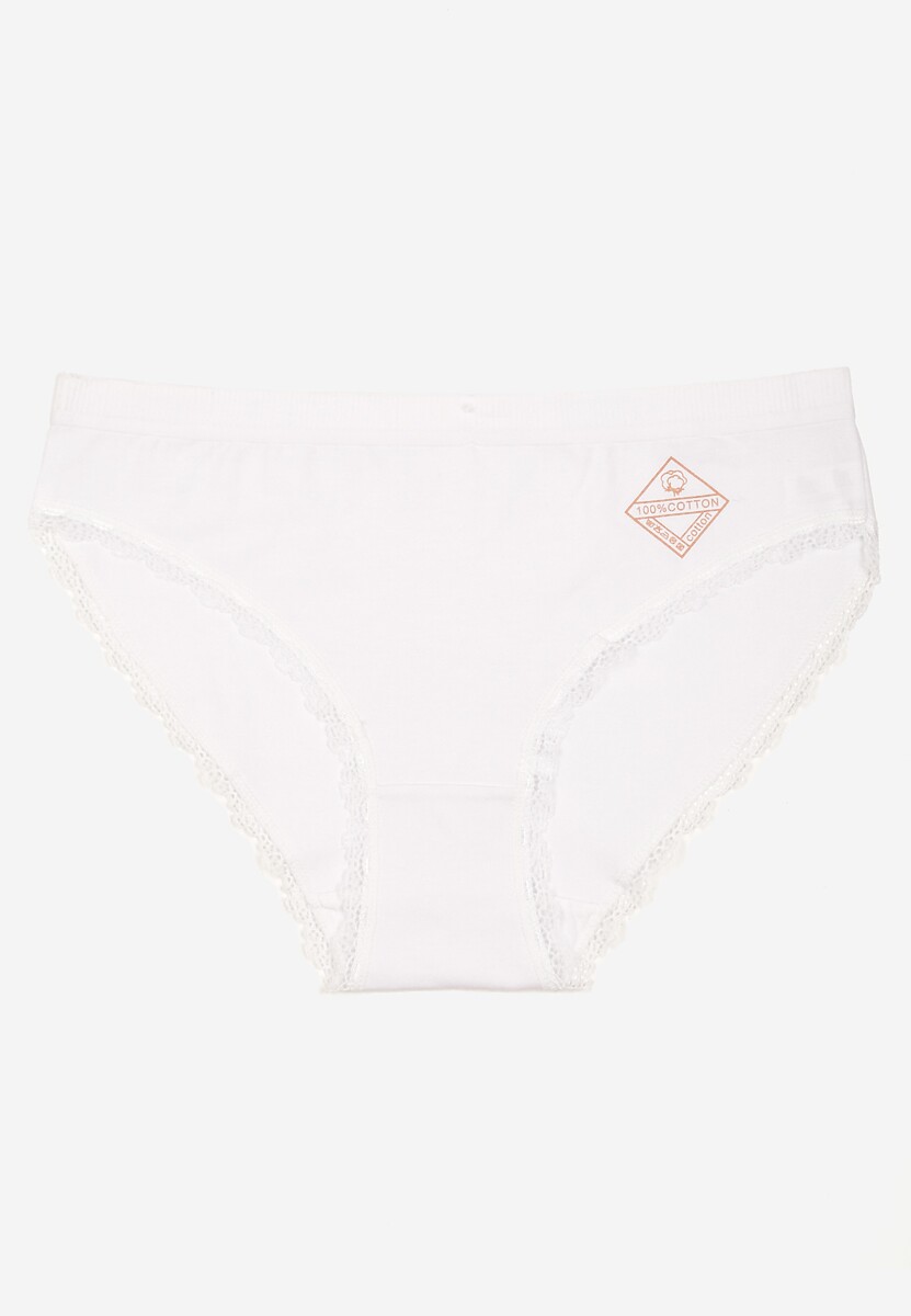 Białe Majtki z Bawełny Typu Figi Pilliora