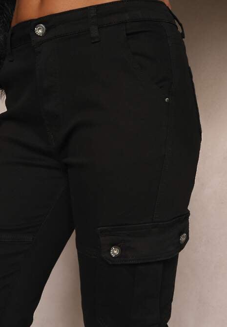 Czarne Spodnie Cargo Eraste