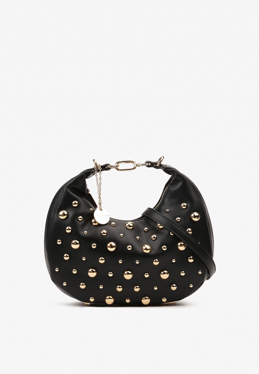 Fioletowa Mała Torebka ze Zdobieniem i Odpinanym Paskiem Wyneth