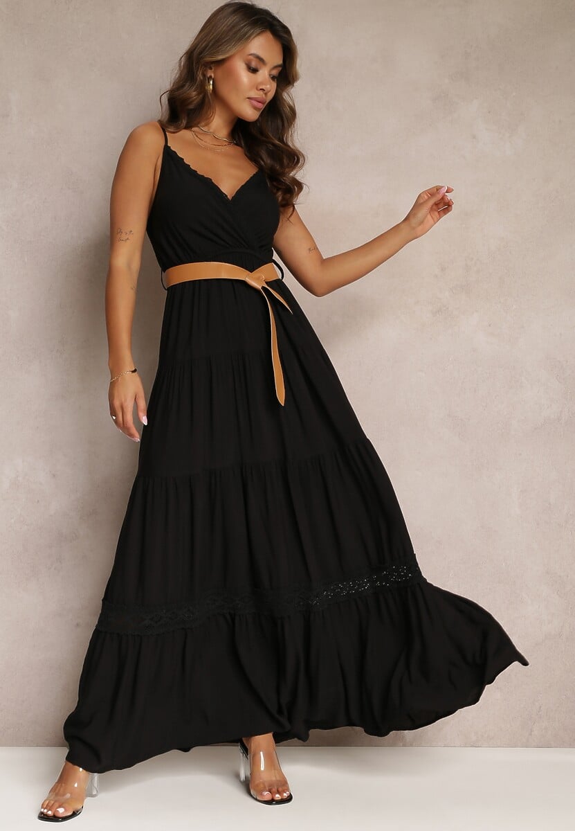 Różowa Sukienka z Paskiem Asoonice