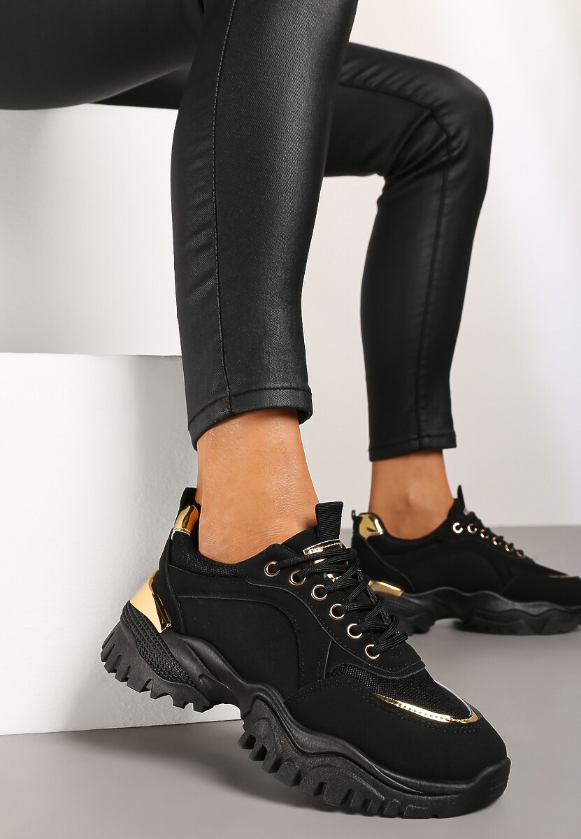 Czarne Sneakersy Myramia