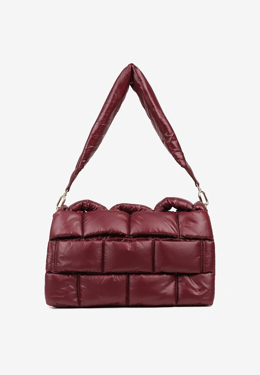 Bordowa Torebka na Ramię Typu Puffer Bag Norriva