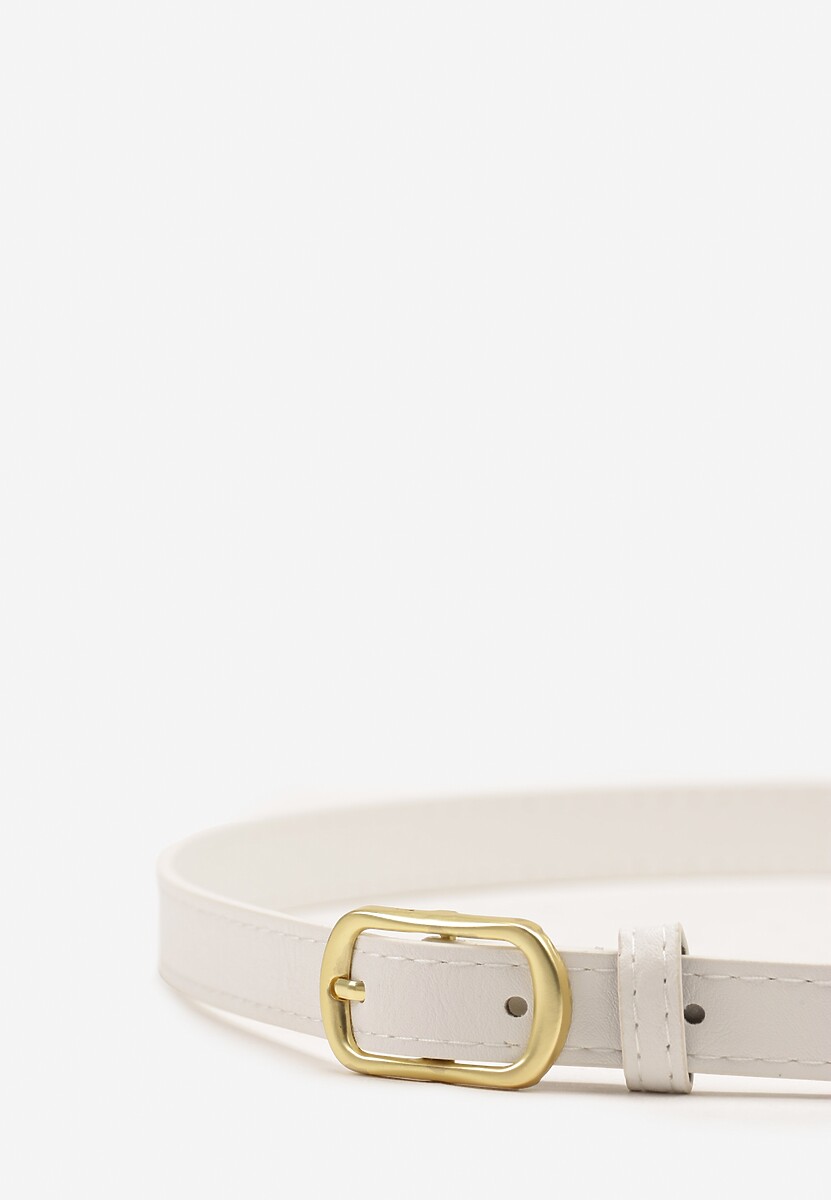 Biały Pasek Ozdobiony Klamrą Mevenia