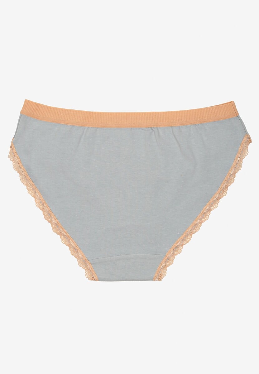 Niebieskie Majtki z Bawełny Typu Figi Pilliora