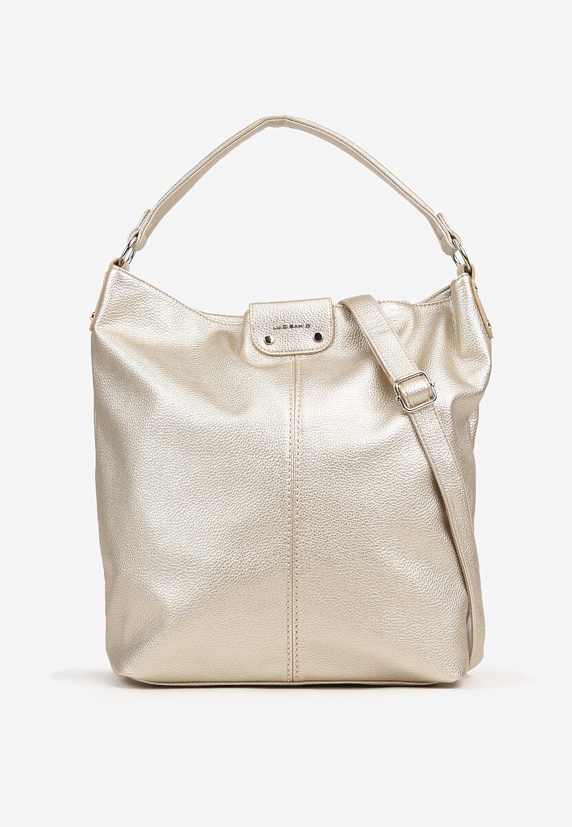 Złota Torebka Hobo z Regulowanym Paskiem Crossbody Tenovesa