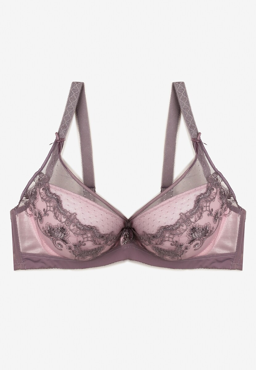 Jasnobeżowy Biustonosz z Koronką Suffa