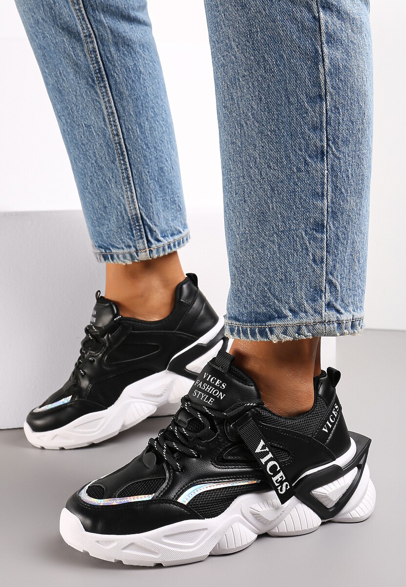 Czarne Sneakersy Naerime