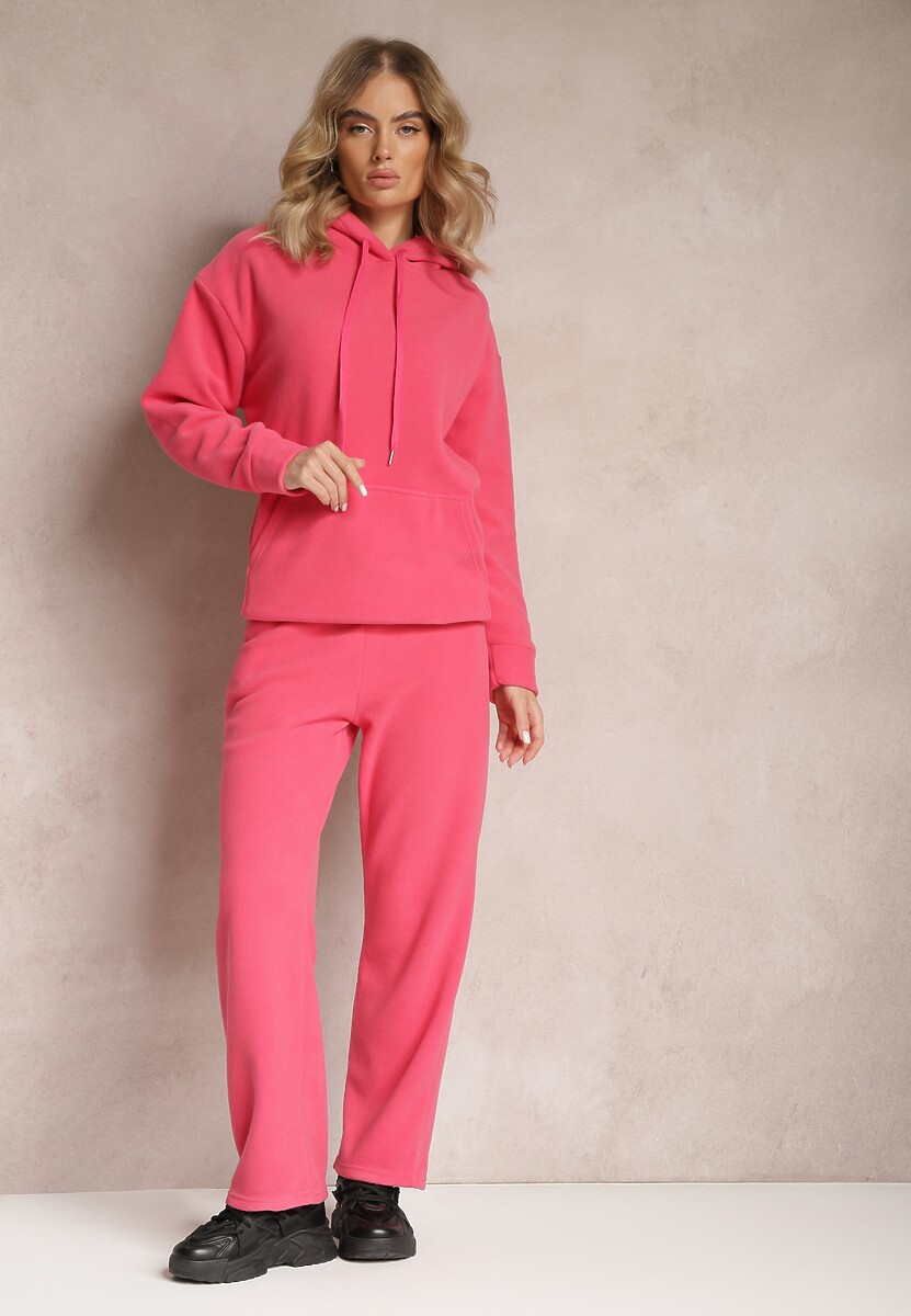 Czerwony 2-częściowy Komplet Ocieplany z Bluzą i Spodniami Enchante