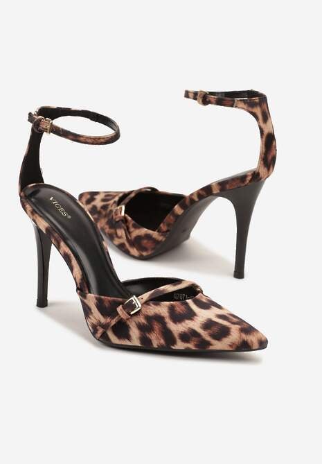 Panterkowe Szpilki Vices z Ozdobną Sprzączką Tilonea